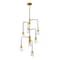 Z-Lite Neutra 7 Light Chandelier, Matte Black + Foundry Brass & Opal 621-7MB-FB - alternate 7